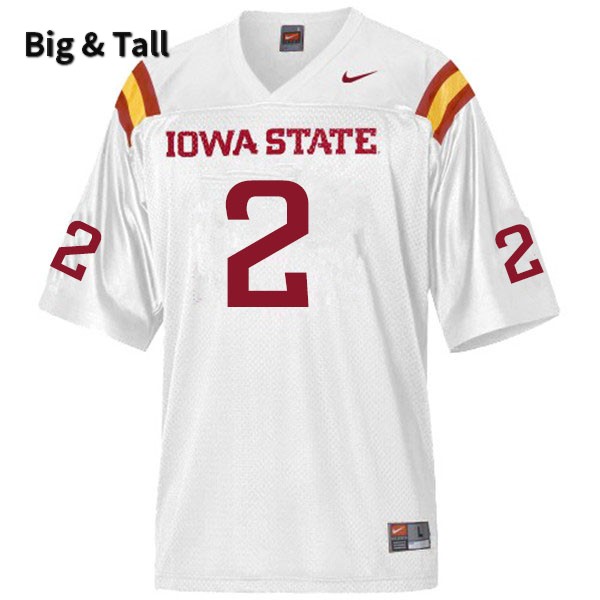 Iowa State Cyclones Men's #2 Datrone Young Nike NCAA Authentic White Big & Tall College Stitched Football Jersey RZ42L33CM
